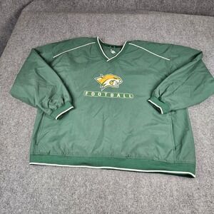 Badger Sport Football Windshirt V-Neck Pullover Green XL RN76619